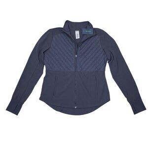 Tek Gear Womens Full Zip Active Jacket Dark Blue Size Small Thumbholes